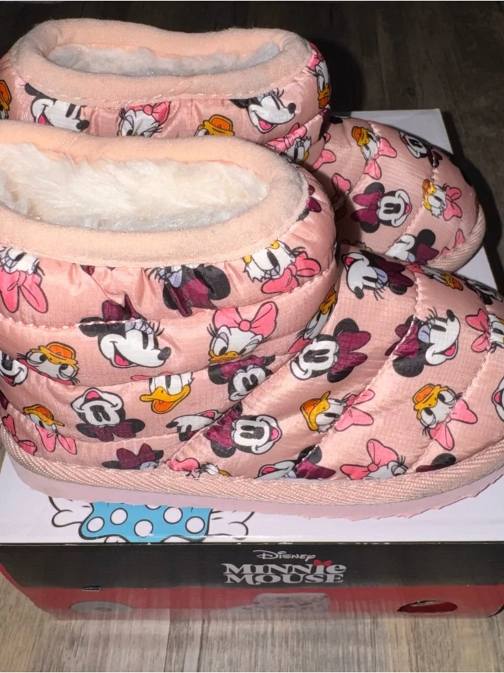 Disney Pink Minnie & Daisy Quilted Slip-On Boots for Kids